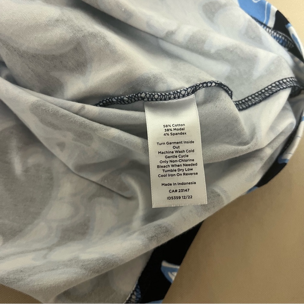 Talbots Jersey Knit Maxi Dress Dynamic Paisley Blue Sleeveless Size Medium NWT - Picture 12 of 14
